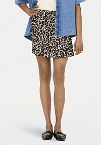 Spódnica mini ONLY brązowa 15322967  Regular Fit