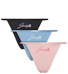 Stringi Juicy Couture kolorowe Komplet stringów JCTUS125960