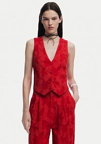 Kamizelka Desigual czerwona damska 