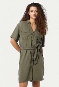 Sukienka Noisy May zielona Koszulowa