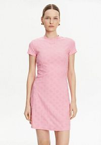 Sukienka codzienna Guess różowa 