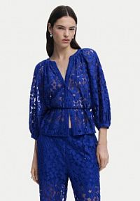 Bluzka Desigual niebieska damska 25SWBW24  Regular Fit