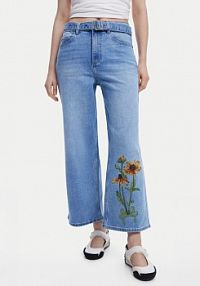 Jeansy Desigual niebieskie damskie Ohio 25SWDD14  Straight Fit