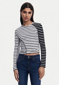 Bluzka Desigual biała damska 25SWTK92  Regular Fit