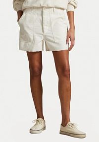 Szorty Polo Ralph Lauren kremowe damskie Materiałowe 211949934002 Écru Relaxed Fit