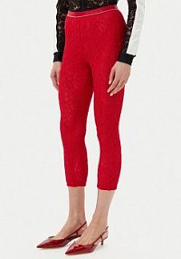 Spodnie eleganckie PINKO czerwone damskie Materiałowe 105226 A2M5  Slim Fit