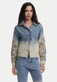 Kurtka jeansowe Desigual niebieska damska Jeansowa