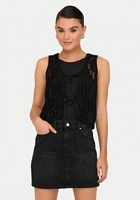 Top ONLY czarny damski Lizzy 15343882  Regular Fit