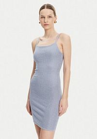 Sukienka codzienna Guess niebieska Dzianinowa