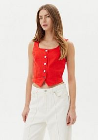 Top Vero Moda czerwony damski Kamizelka