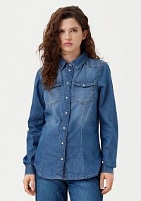 Koszula ONLY niebieska damska Jeansowa Alexa 15315185  Regular Fit