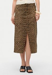 Spódnica jeansowa Vero Moda brązowa 