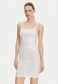 Sukienka codzienna Guess biała Dzianinowa