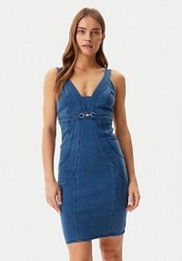 Sukienka jeansowa Guess niebieska 