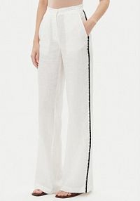 Spodnie eleganckie ICONA białe damskie Materiałowe