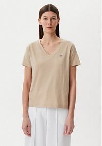 T-shirt Gant beżowy damski 