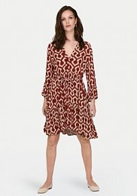 Sukienka codzienna ONLY bordowy Clemmentine 15320417  Regular Fit