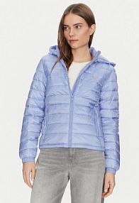 Kurtka puchowa Guess Jeans niebieska damska 