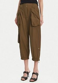 Spodnie eleganckie PINKO oliwkowe damskie Materiałowe