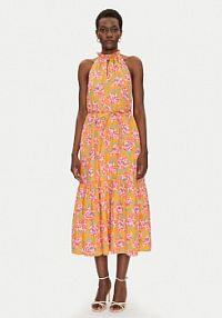 Sukienka letnia French Connection pomarańczowa 71YQV  Regular Fit