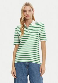Koszulka polo Tommy Hilfiger zielona damska 