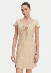Sukienka letnia Guess beżowa 