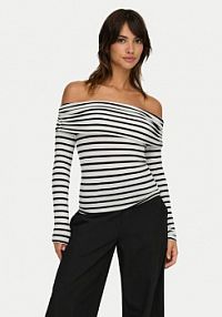 Bluzka ONLY biała damska Glamour 15339759  Slim Fit