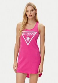 Sukienka codzienna Guess różowa 