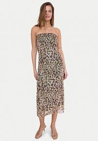 Sukienka letnia Noisy May brązowa 