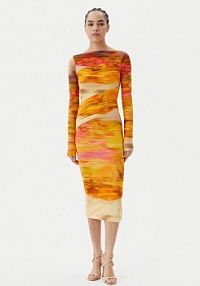 Sukienka koktajlowa PINKO wielokolorowa 