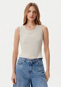 Top Tommy Jeans beżowy damski 