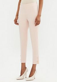 Spodnie eleganckie Rinascimento różowe damskie Materiałowe