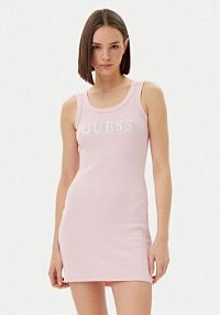 Sukienka codzienna Guess różowa 
