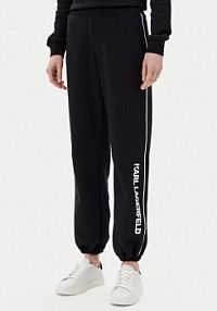 Spodnie dresowe KARL LAGERFELD czarne damskie 