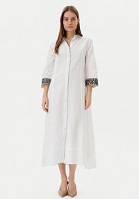 Sukienka LOLA CASADEMUNT biała Koszulowa