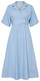 Sukienka YAS niebieska Koszulowa
