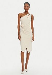 Sukienka koktajlowa Rinascimento beżowa 