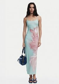 Sukienka letnia Desigual turkusowa 