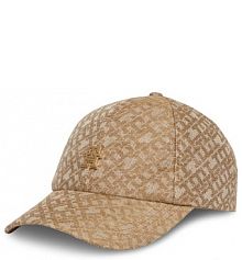 Czapka z daszkiem Tommy Hilfiger beżowa damska 