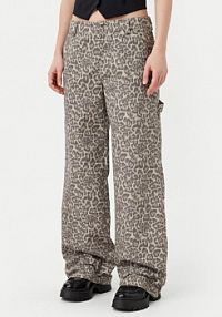 Spodnie eleganckie Noisy May beżowe damskie Materiałowe