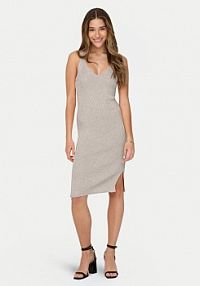 Sukienka letnia ONLY beżowa Lina 15286410  Slim Fit