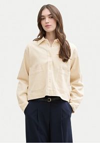 Kurtka jeansowe Tom Tailor Denim beżowa damska Jeansowa