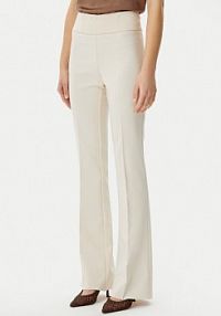 Spodnie eleganckie Rinascimento beżowe damskie Materiałowe