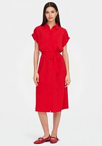 Sukienka ONLY czerwona Koszulowa