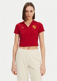 Koszulka polo Puma czerwona damska Harry Potter 630097  Regular Fit