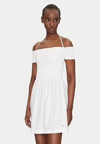 Sukienka letnia Tommy Jeans biała 