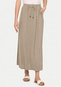 Spódnica maxi ONLY beżowa Midi Solvi 15338678  Regular Fit