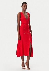 Sukienka dzianinowa LOLA CASADEMUNT czerwona 
