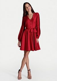 Sukienka koktajlowa Swing czerwona 5AI13900  Regular Fit