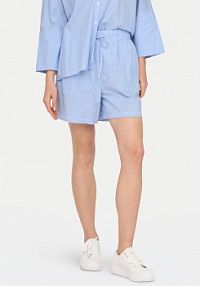 Szorty ONLY niebieskie jasne damskie Materiałowe Augusta 15347659 Błękitny Loose Fit